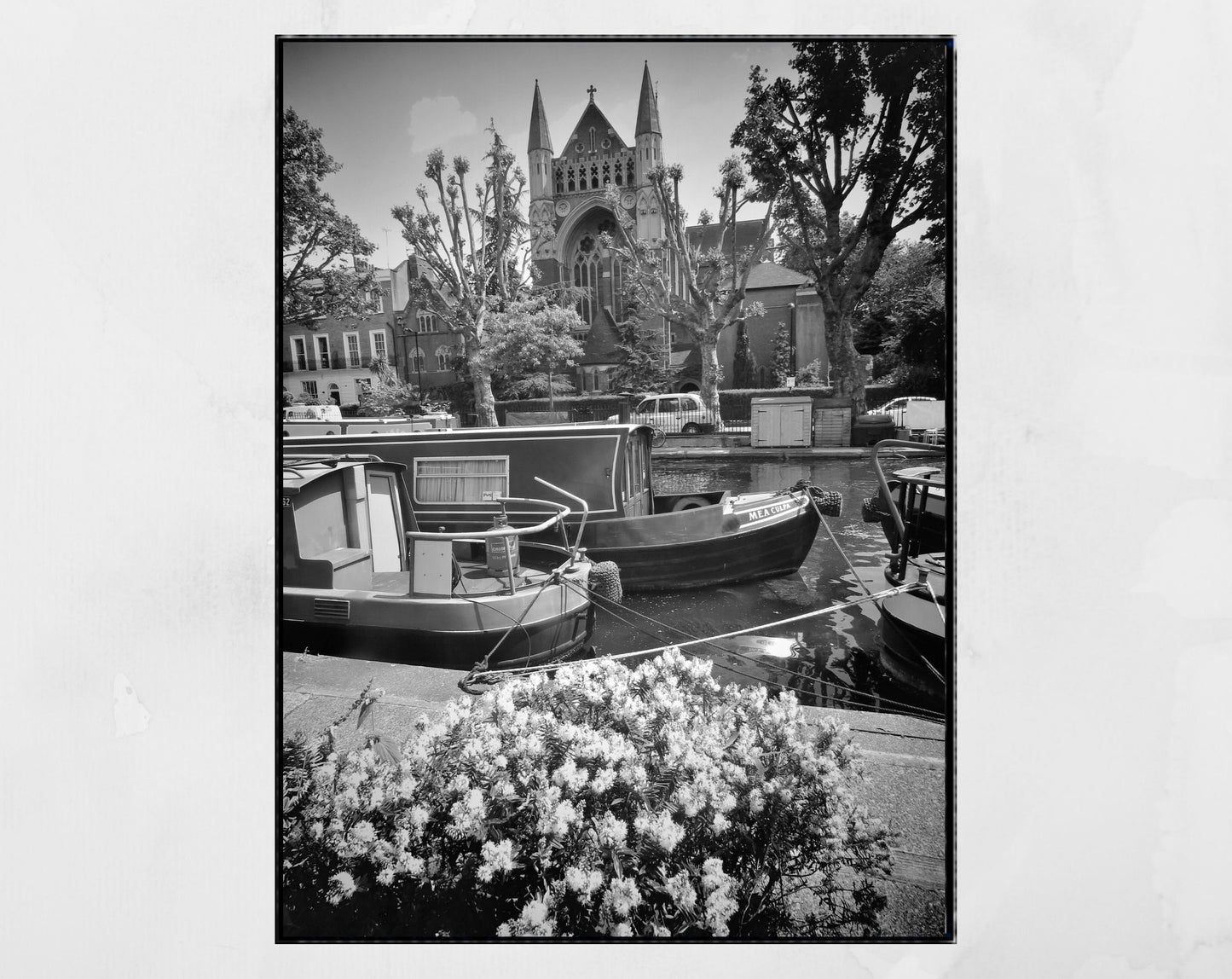 Regent's Canal London Black And White Photography Print