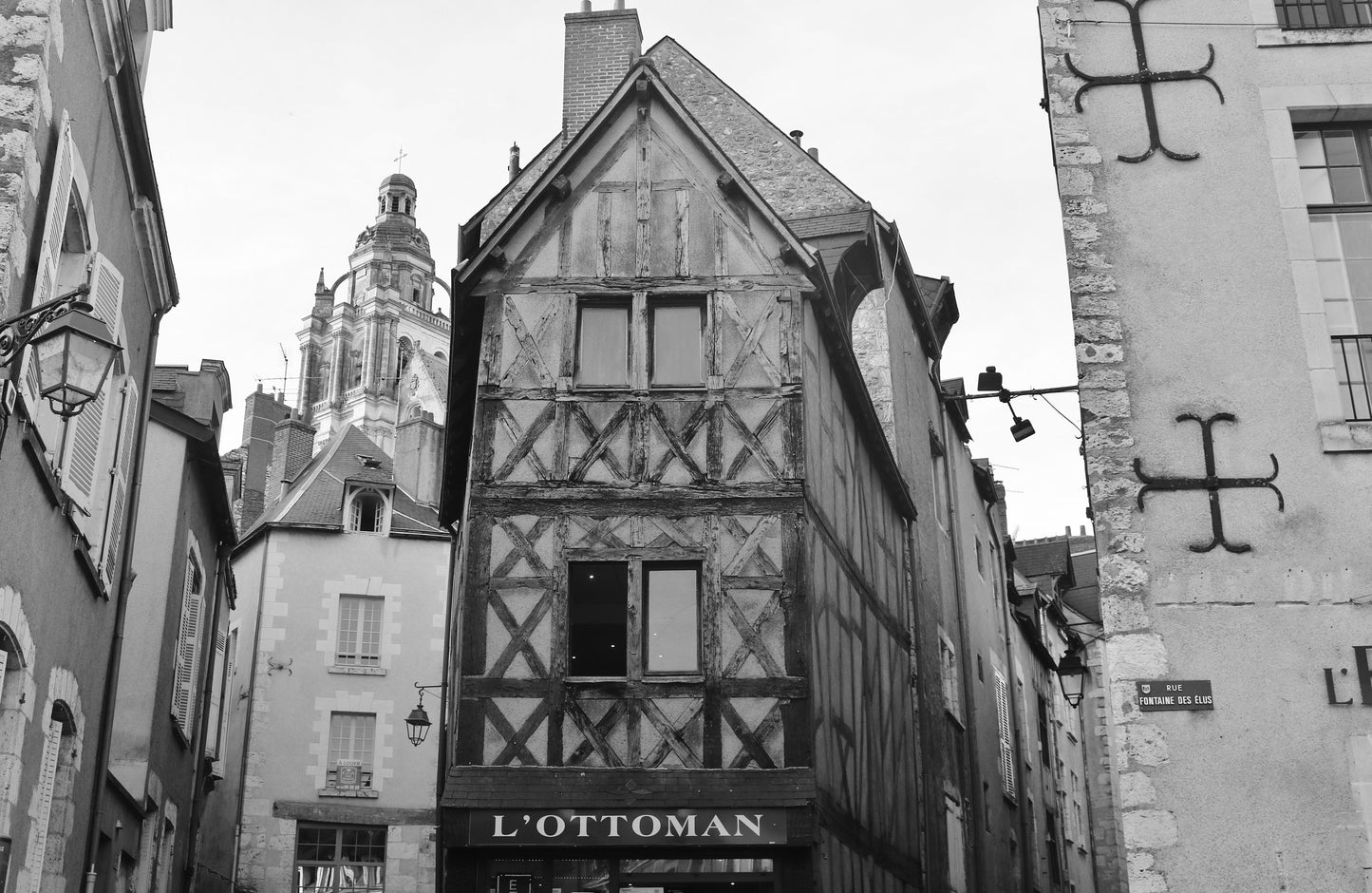 Blois Loire Valley French Provincial Black And White Print