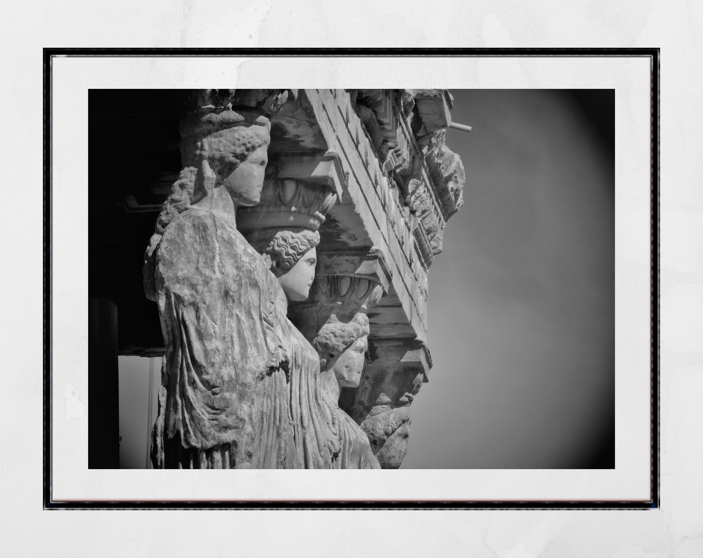 Erechtheion Athens Ancient Greece Black And White Photography Print
