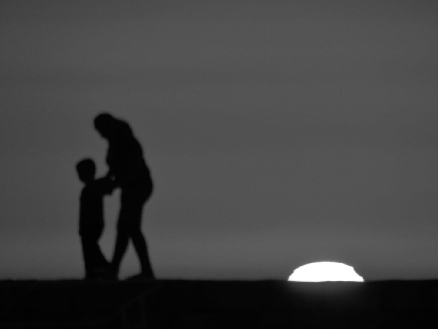 Mother And Son Print Lebanon Sunset Black And White Photography