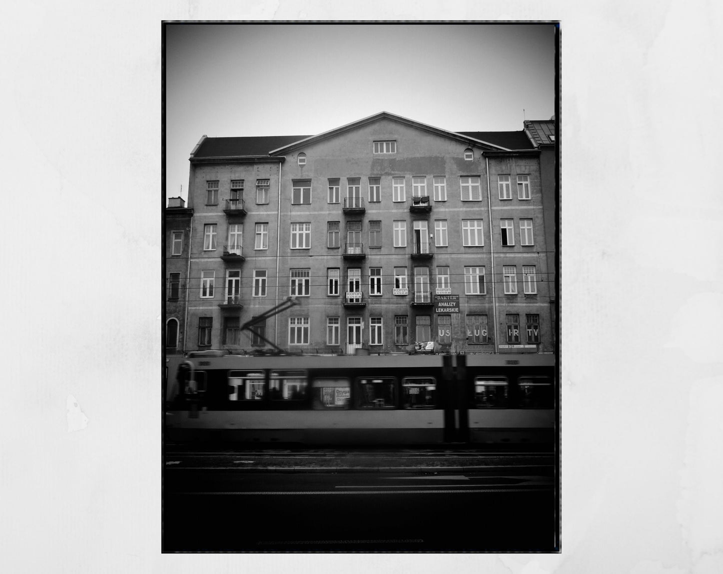 Warsaw Praga Tram Black And White Street Photography