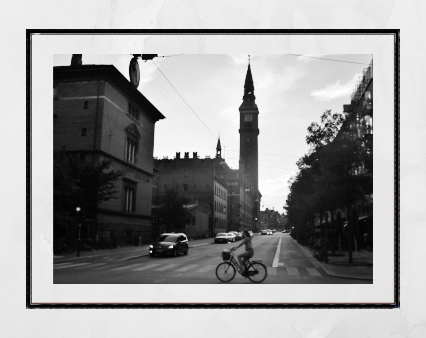 Copenhagen Cycling Black And White Street Photography Print