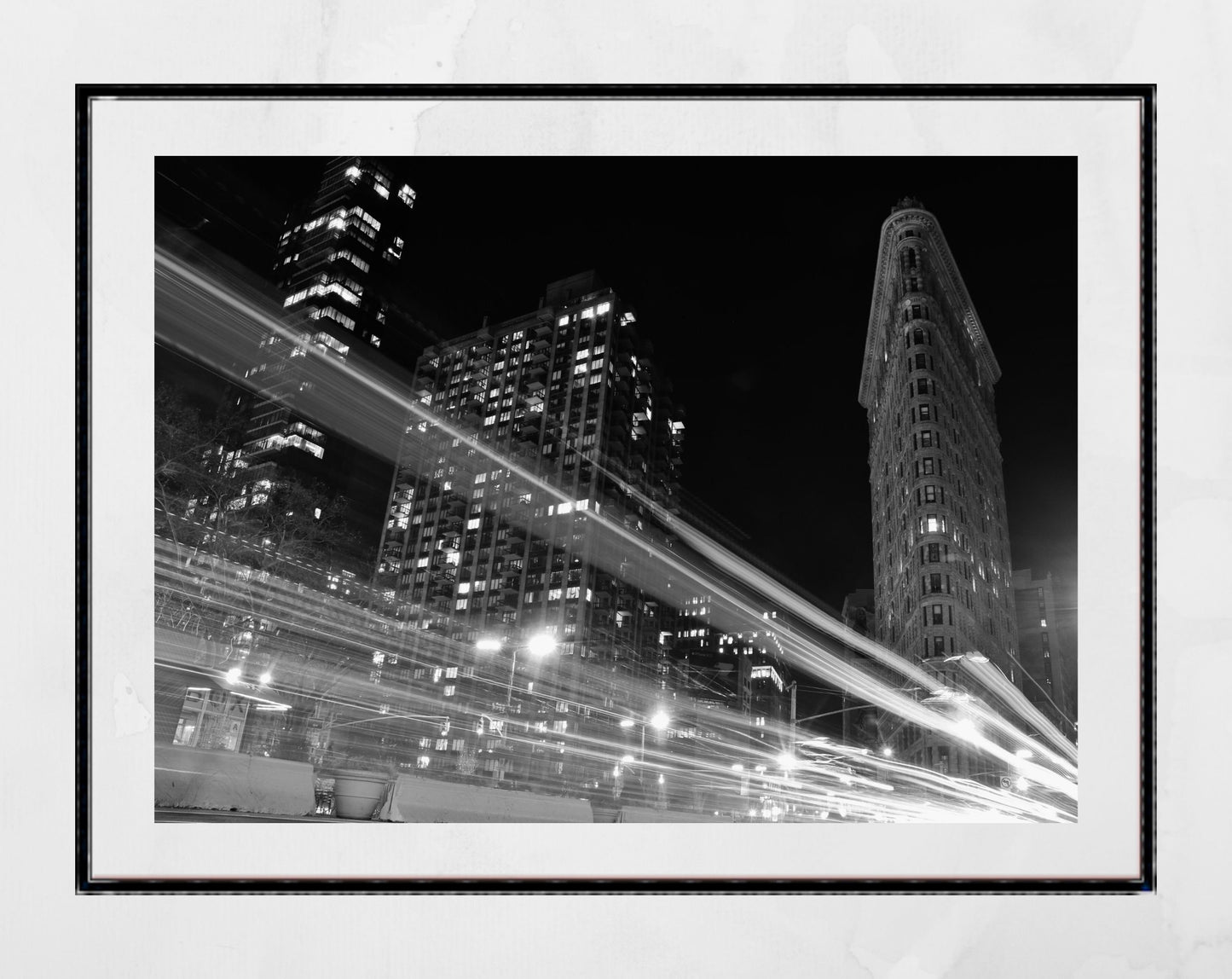 New York Flatiron Building Black And White Photography Print