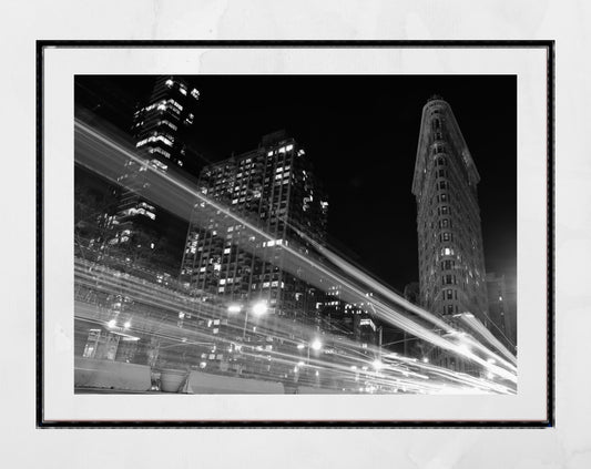 New York Flatiron Building Black And White Photography Print