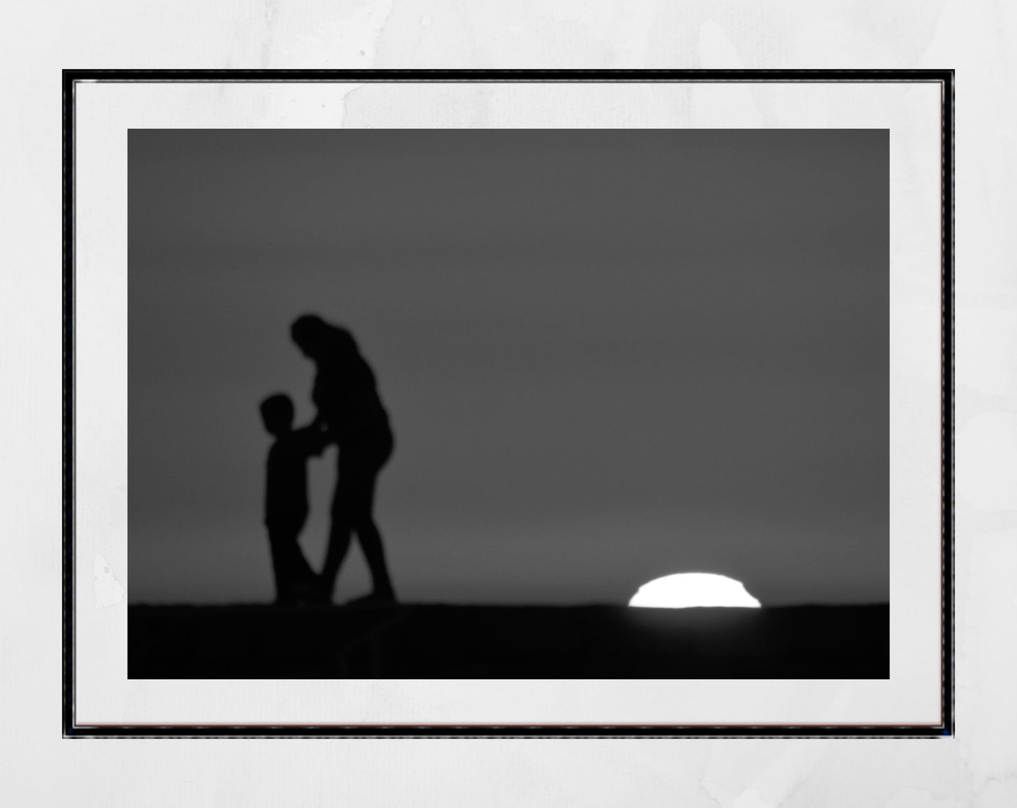Mother And Son Print Lebanon Sunset Black And White Photography