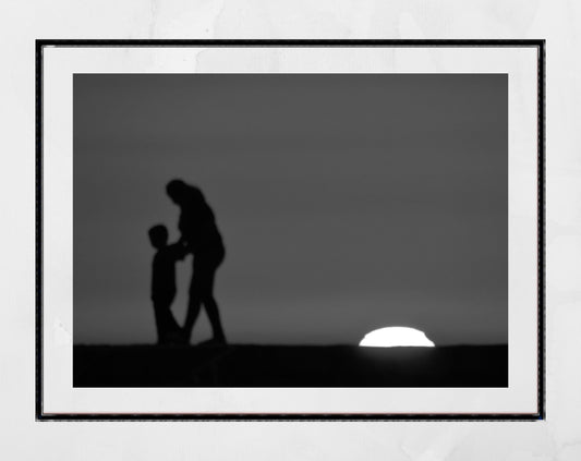 Mother And Son Print Lebanon Sunset Black And White Photography