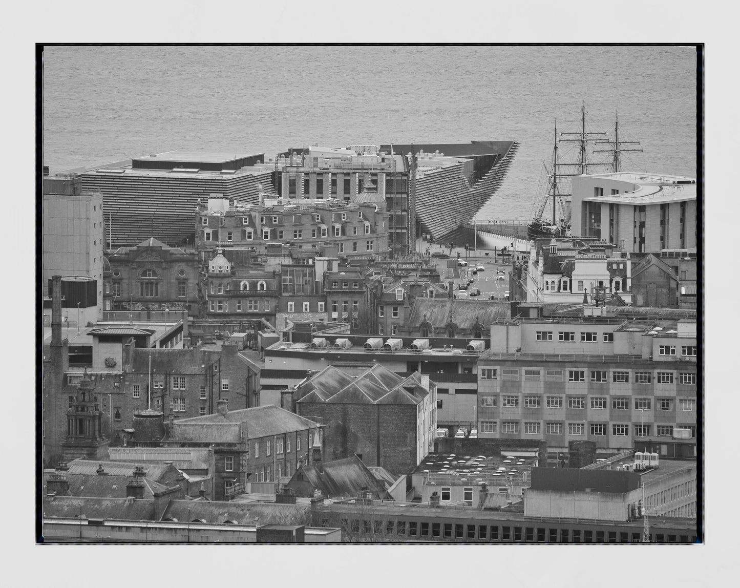 Dundee Skyline Black And White Photography Print