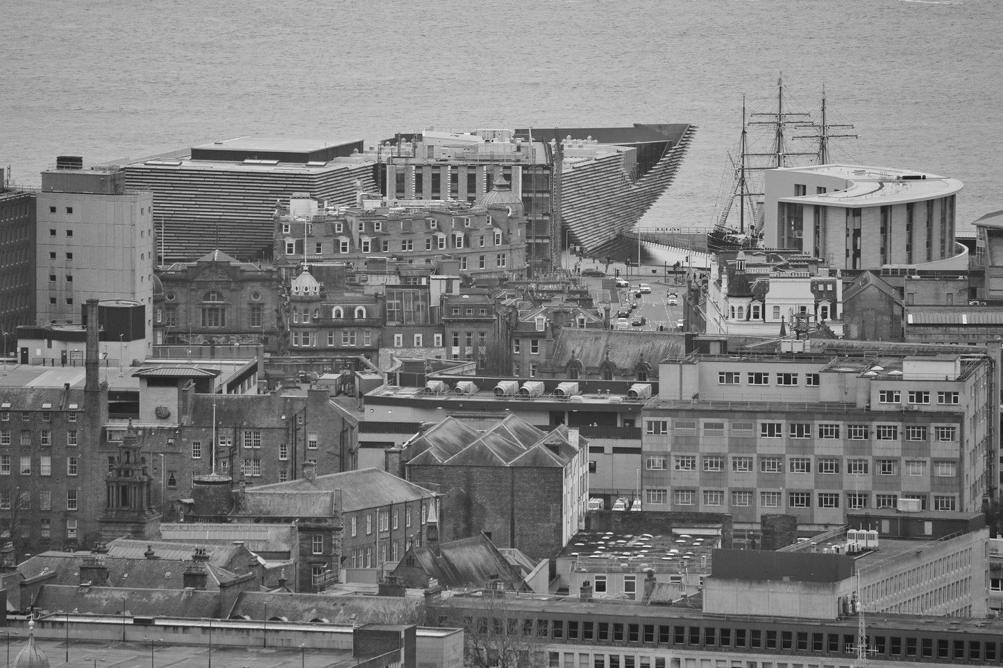 Dundee Skyline Black And White Photography Print