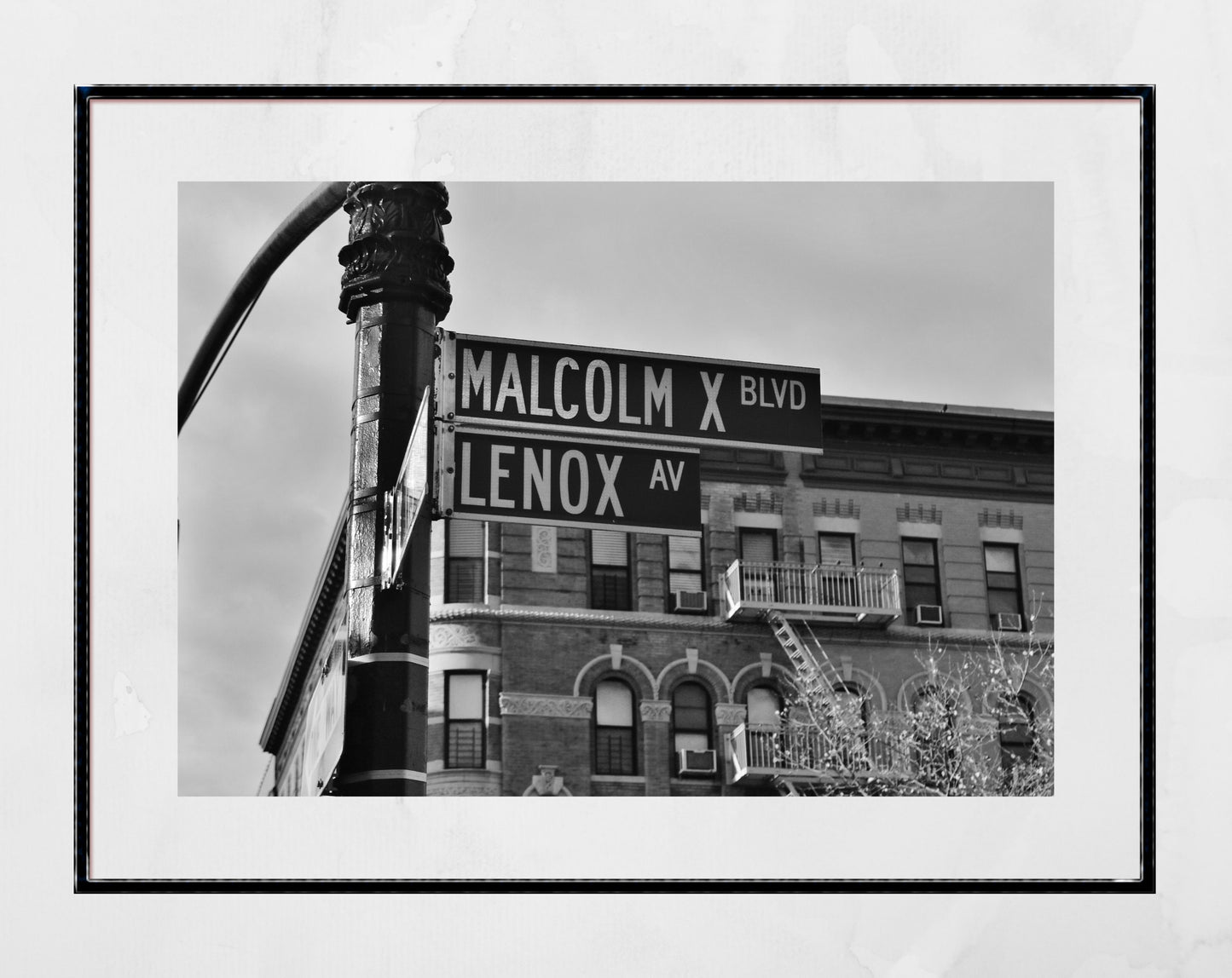 Harlem Print Malcolm X Boulevard Lenox Avenue Poster New York Street Photography