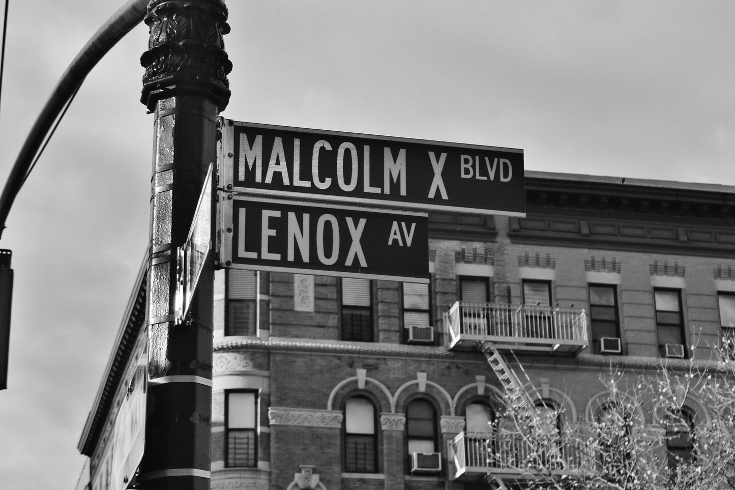 Harlem Print Malcolm X Boulevard Lenox Avenue Poster New York Street Photography