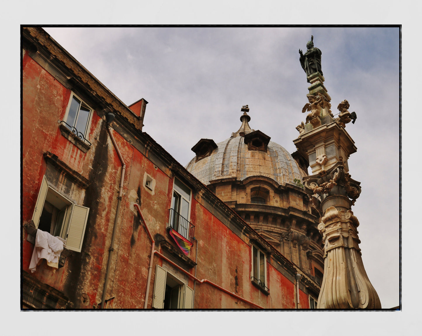 Piazza Del Gesu Nuovo Naples Italy Photography Print