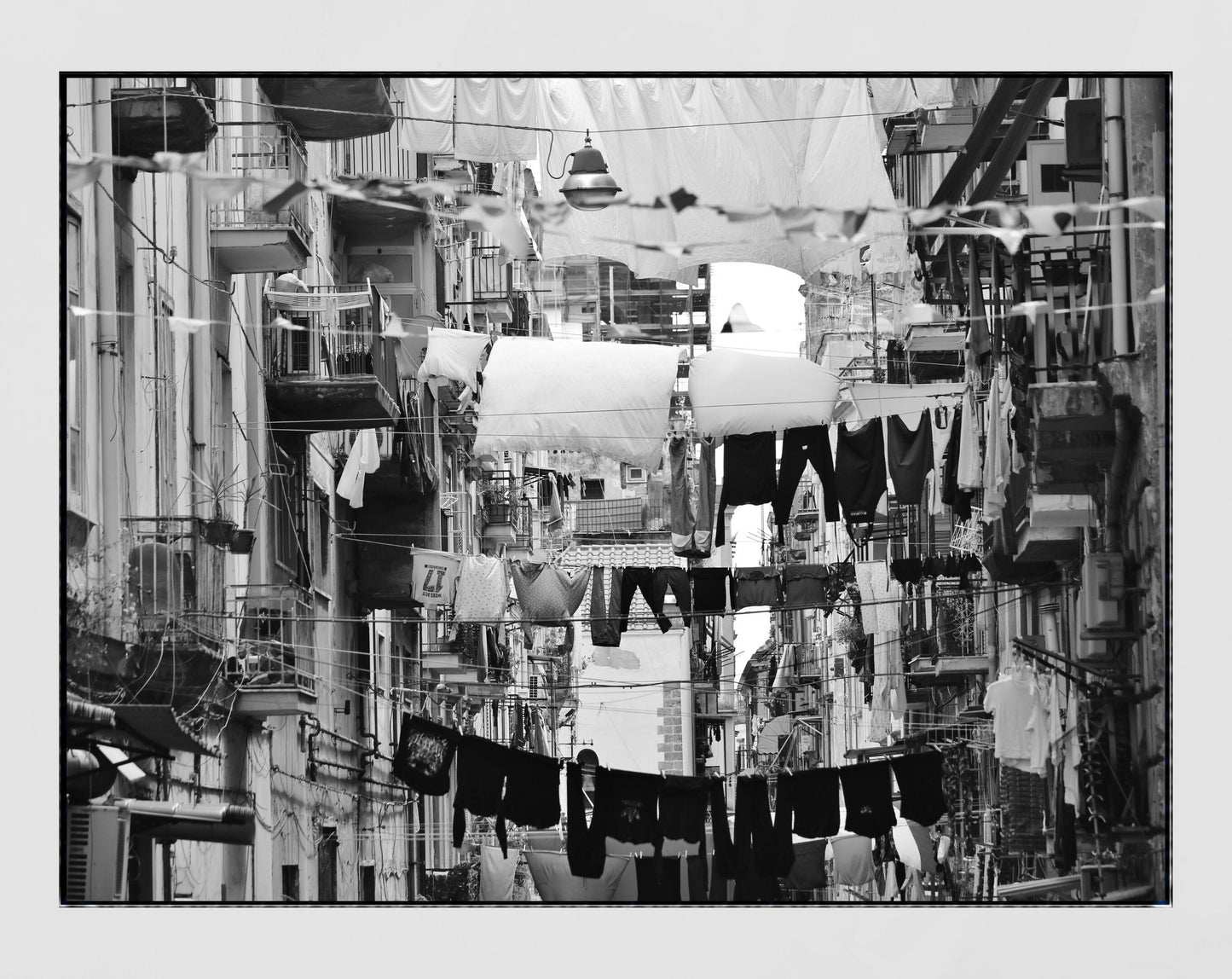 Naples Italy Print Black And White Street Photography