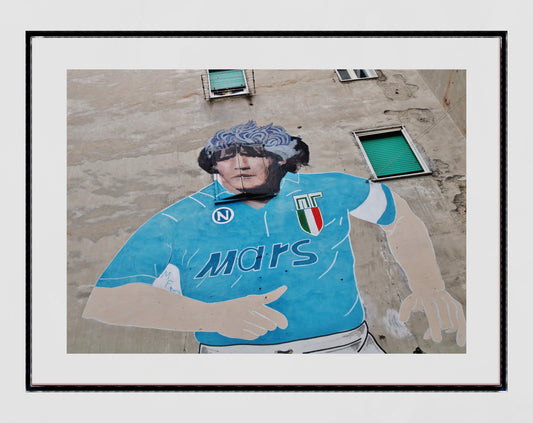 Diego Maradona Napoli Mural Photography Print
