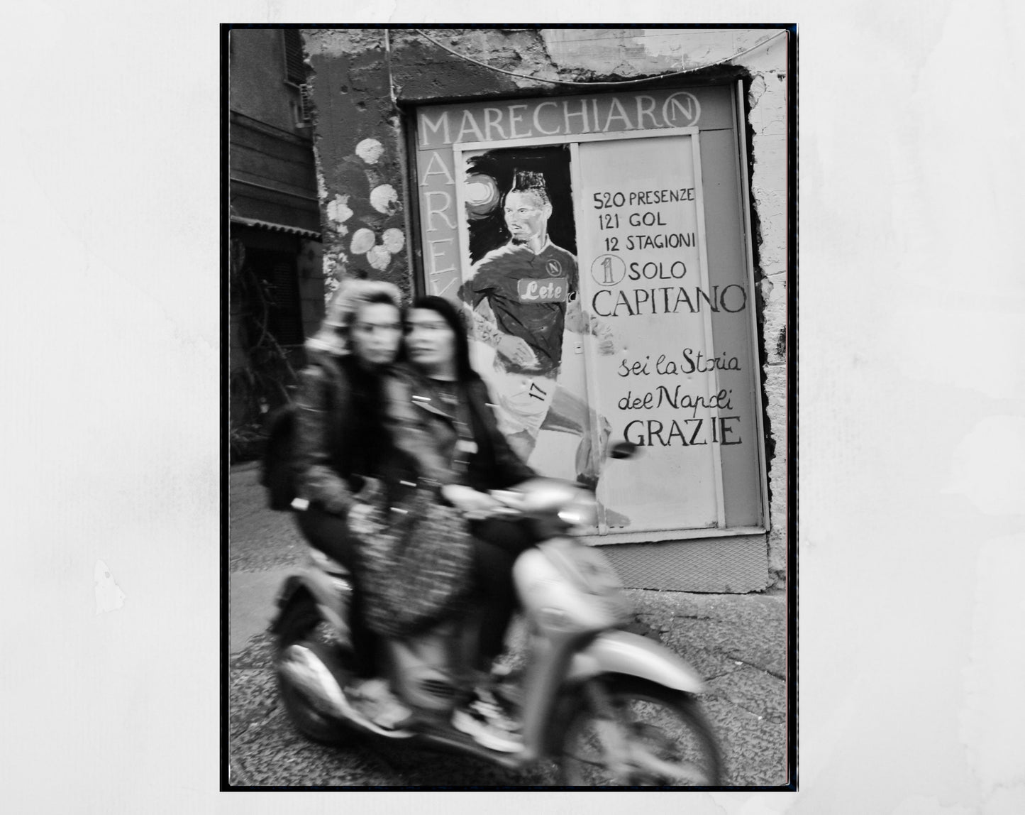 Naples Italy Poster Marek Hamšík Mural Spanish Quarter Photography Print