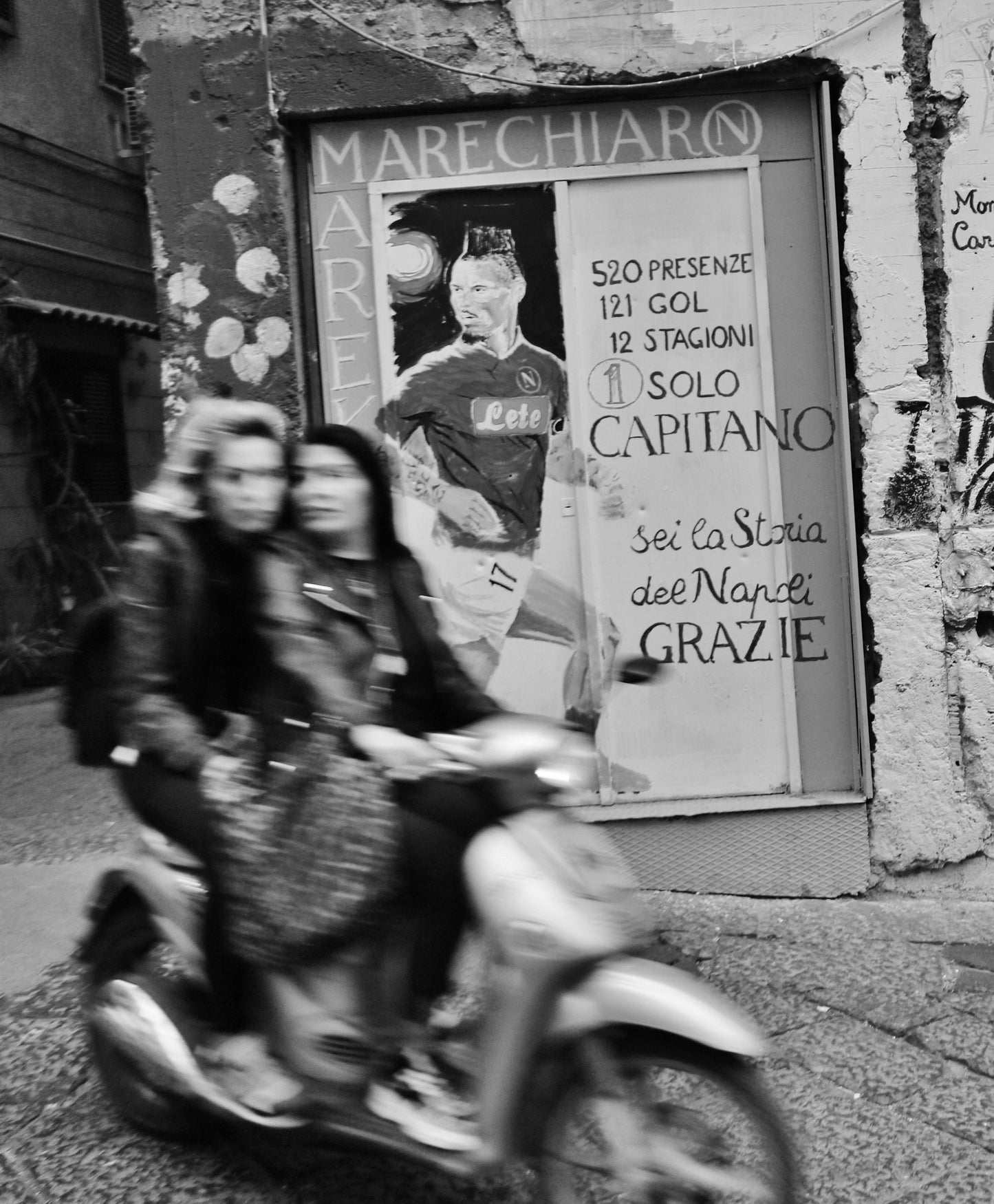 Naples Italy Poster Marek Hamšík Mural Spanish Quarter Photography Print