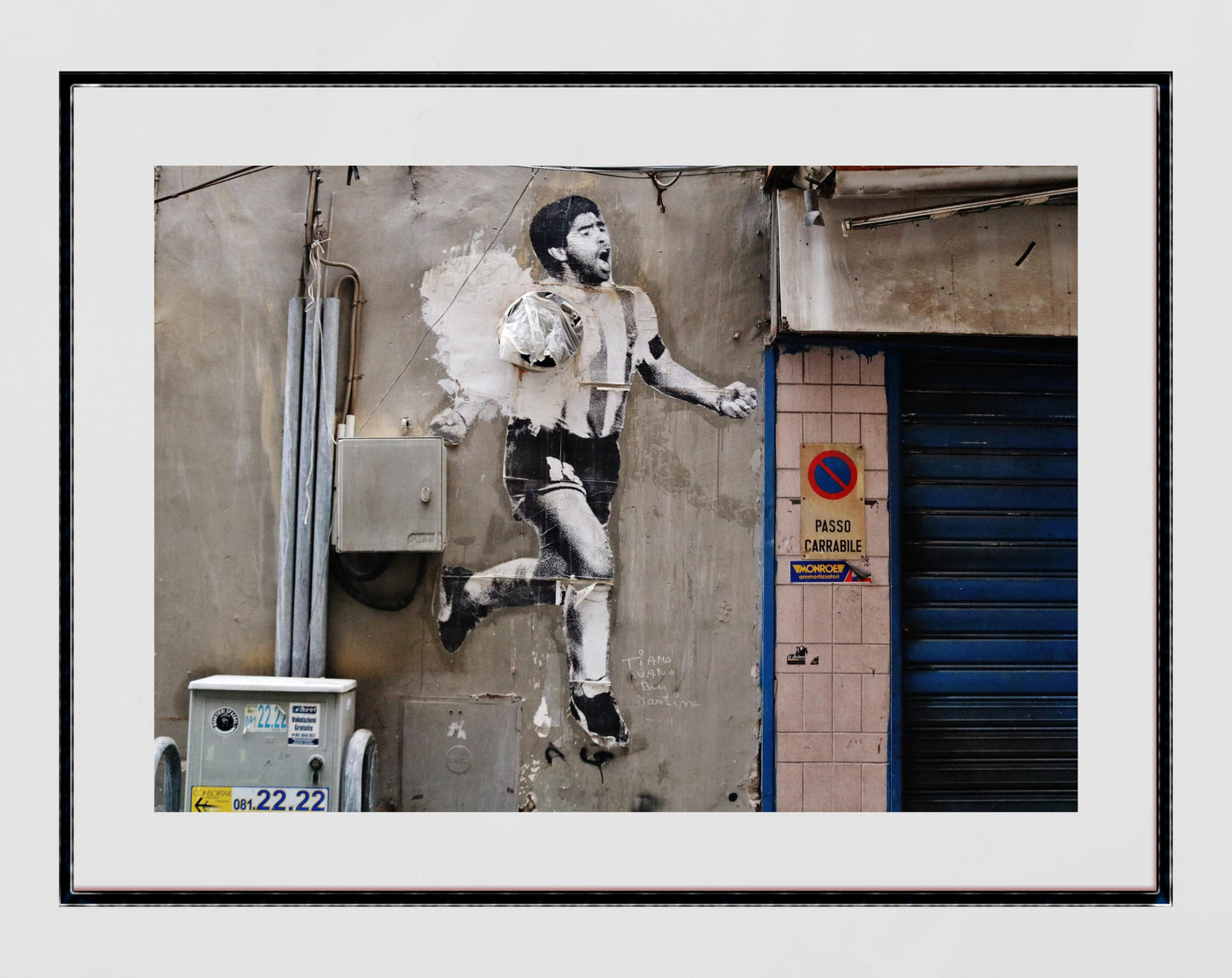 Diego Maradona Print Naples Italy Wall Art