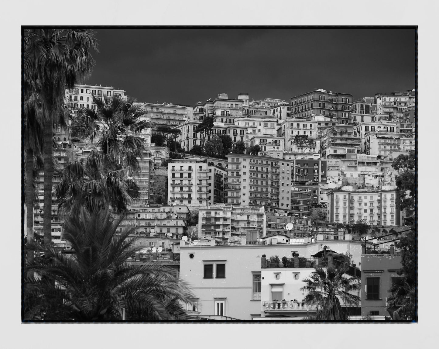Naples Italy Black And White Wall Art
