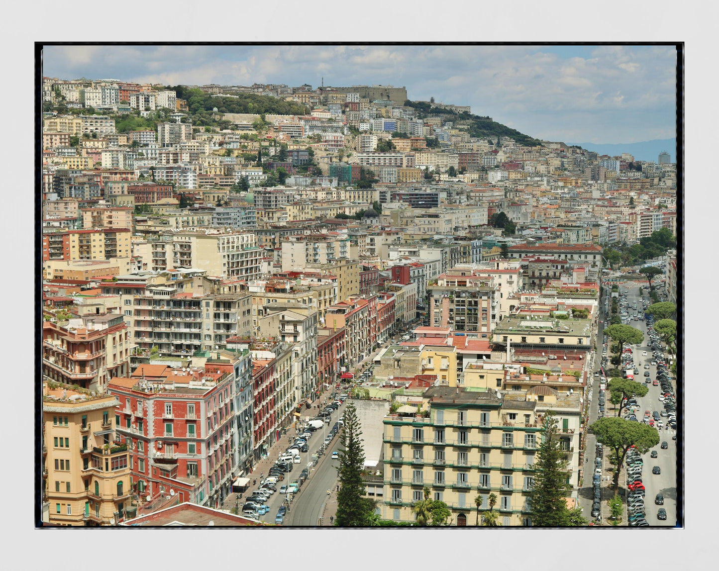 Naples Italy Skyline Photography Poster