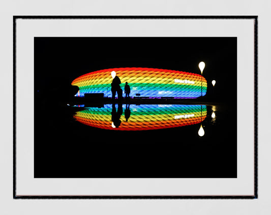Gay Pride Bayern Munich Allianz Arena Rainbow Flag Photography Print Football Poster Gift