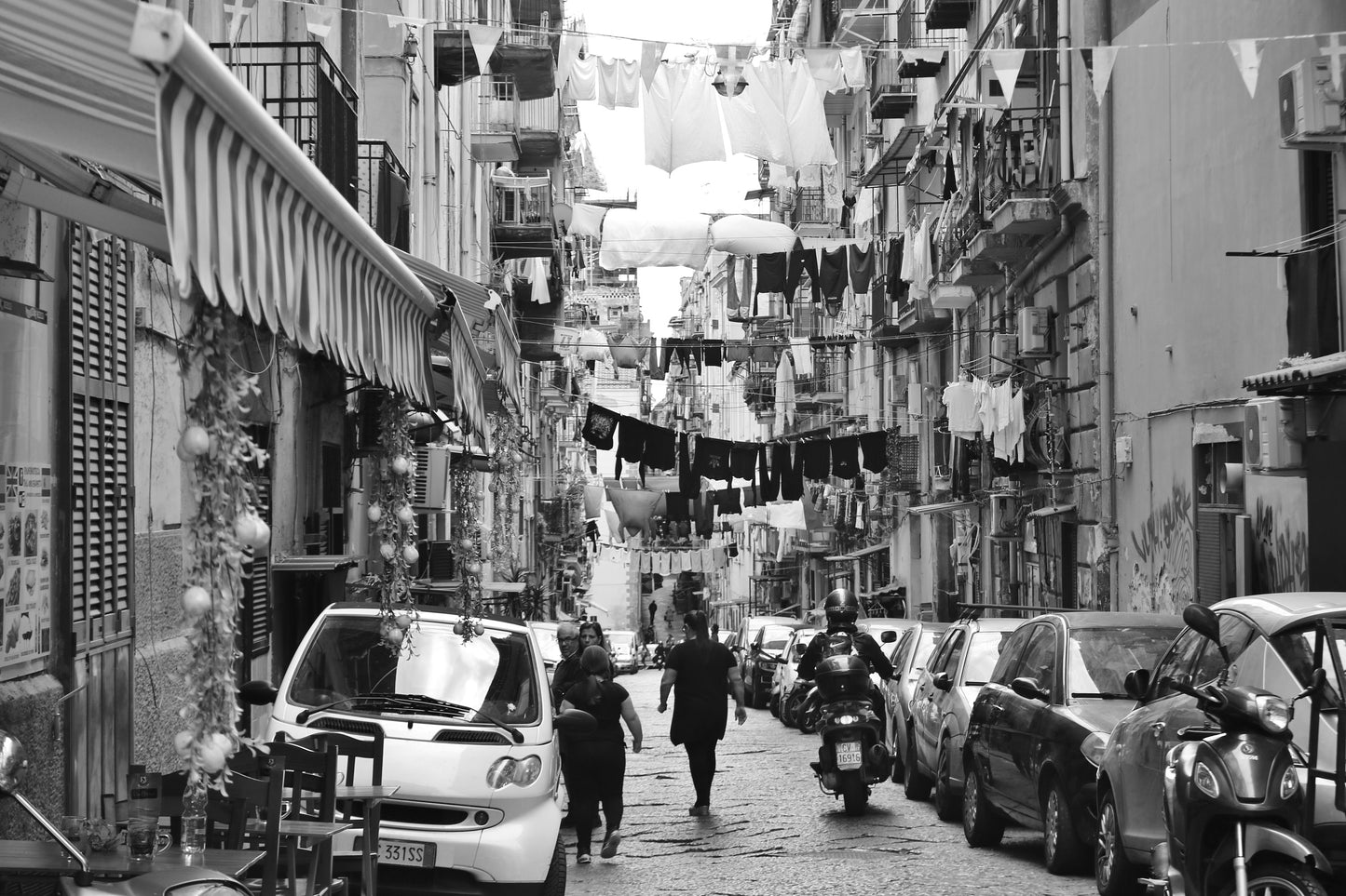 Naples Italy Print Street Black And White Photography