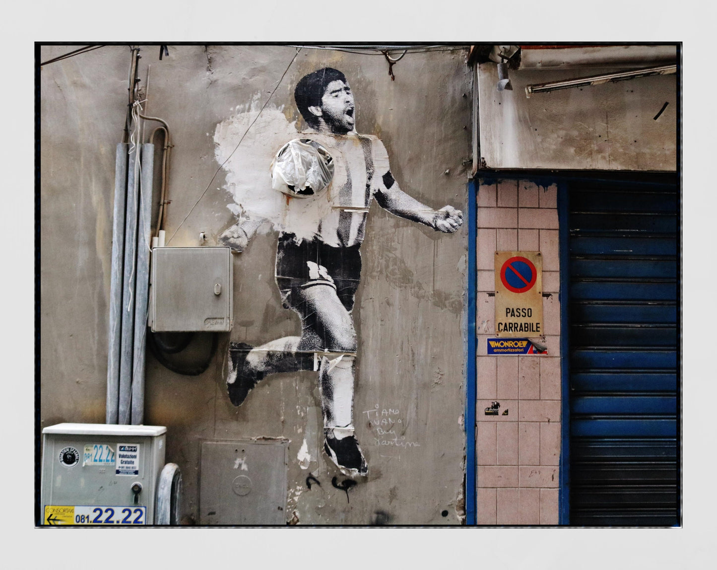 Diego Maradona Print Naples Italy Wall Art