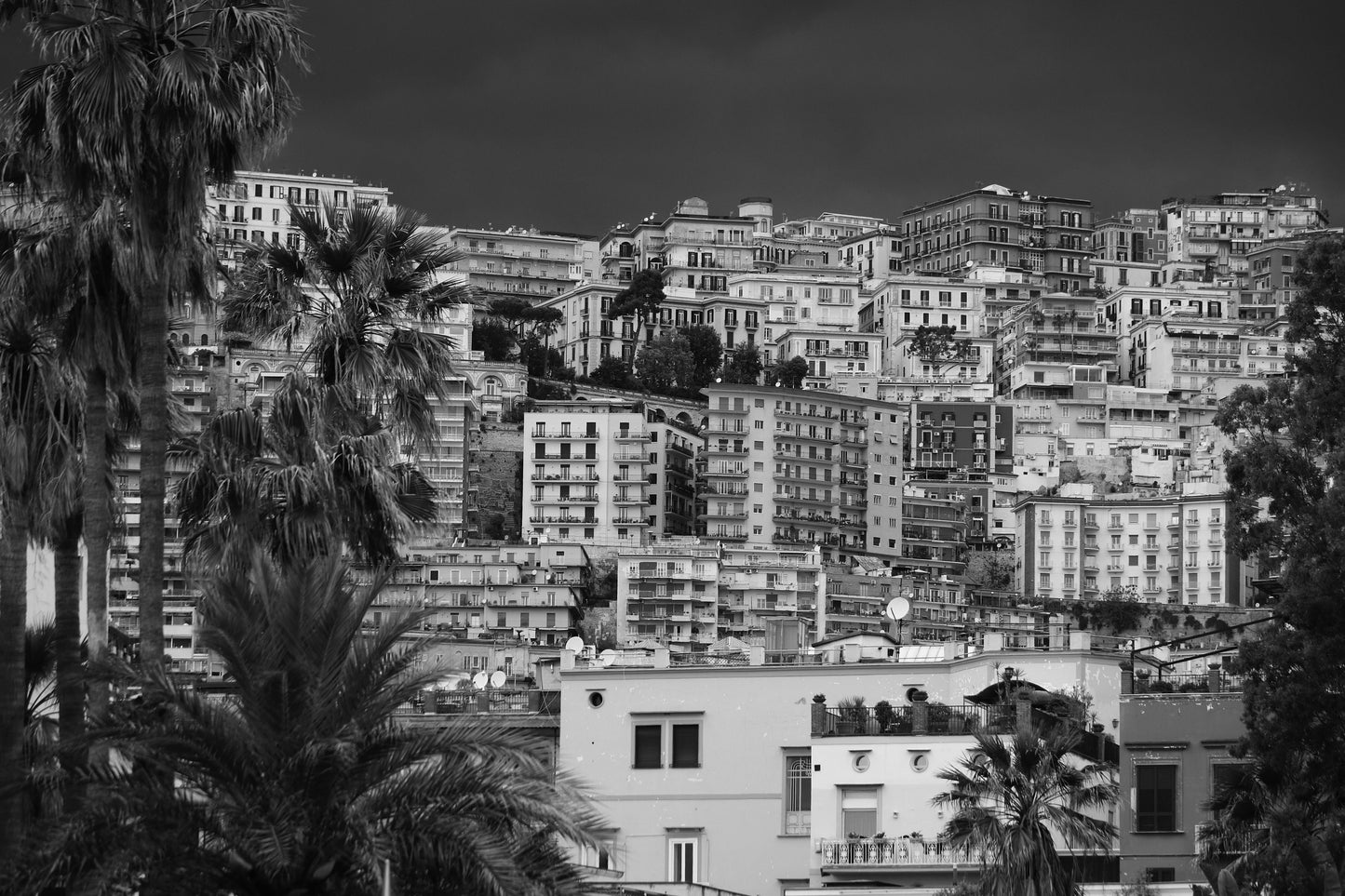 Naples Italy Black And White Wall Art