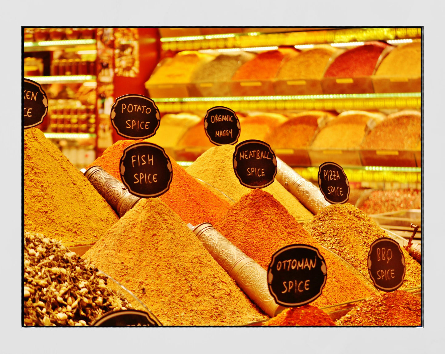 Turkey Spice Bazaar Istanbul  Colourful Middle East Photography Print