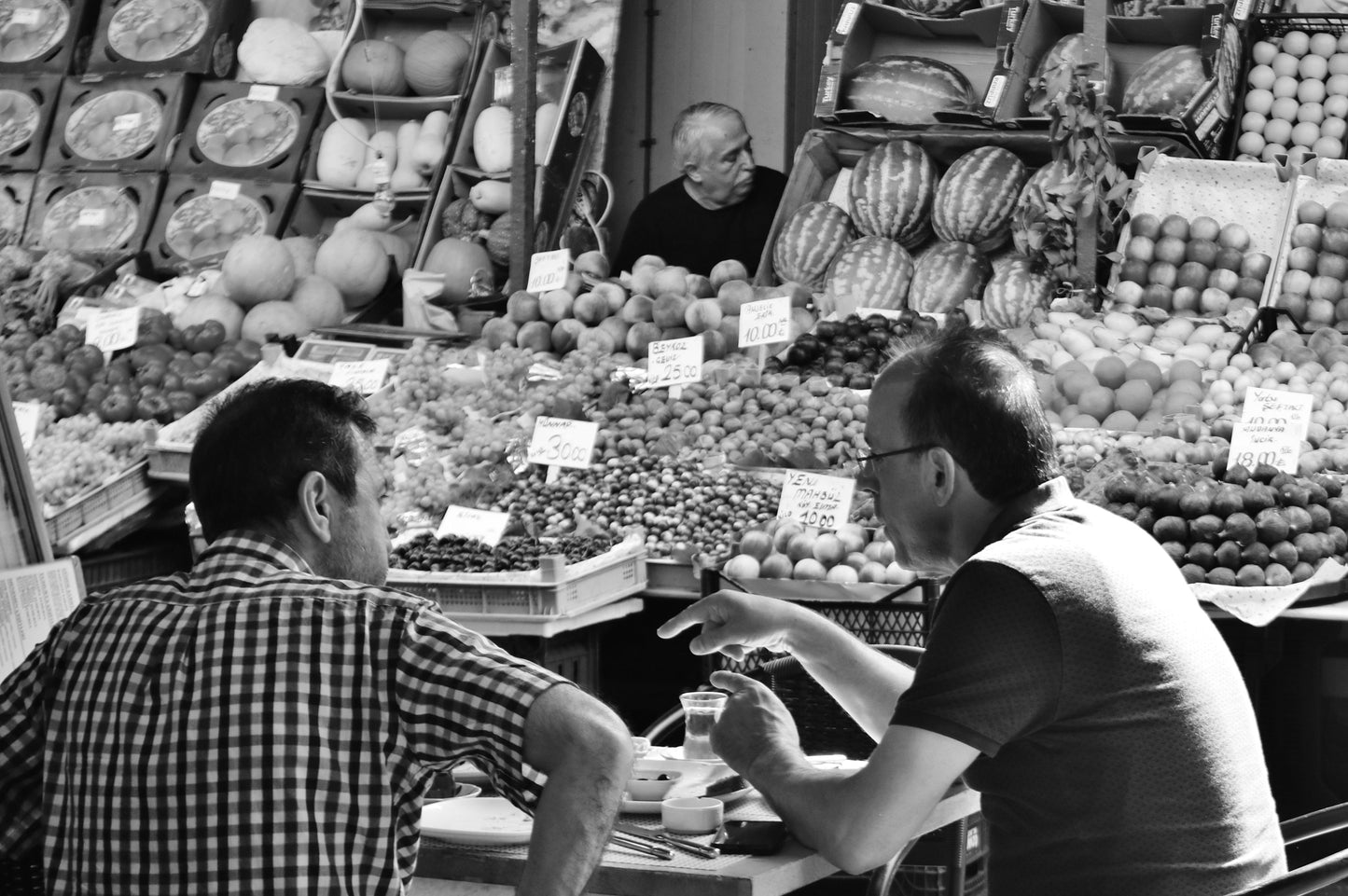 Istanbul Turkey Kadıköy Market Black And White Photography Print