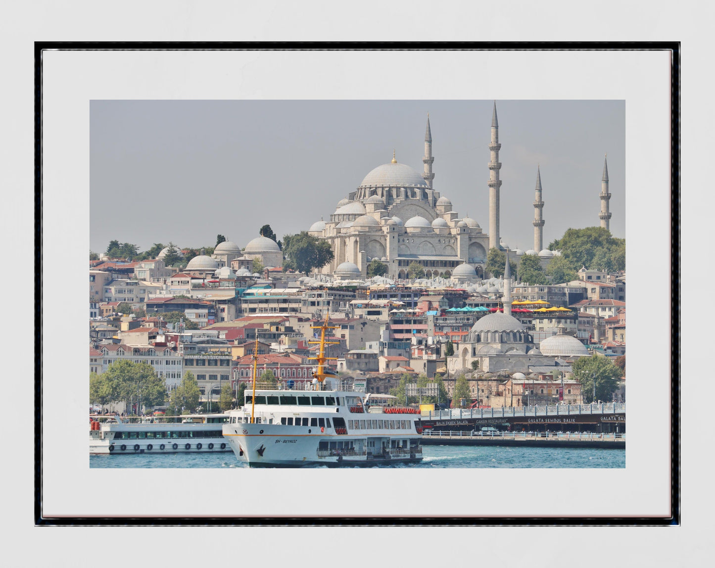 Istanbul Skyline Süleymaniye Mosque Photography Print Poster