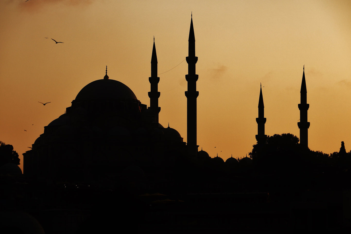 Istanbul Süleymaniye Mosque Sunset Photography Print Poster