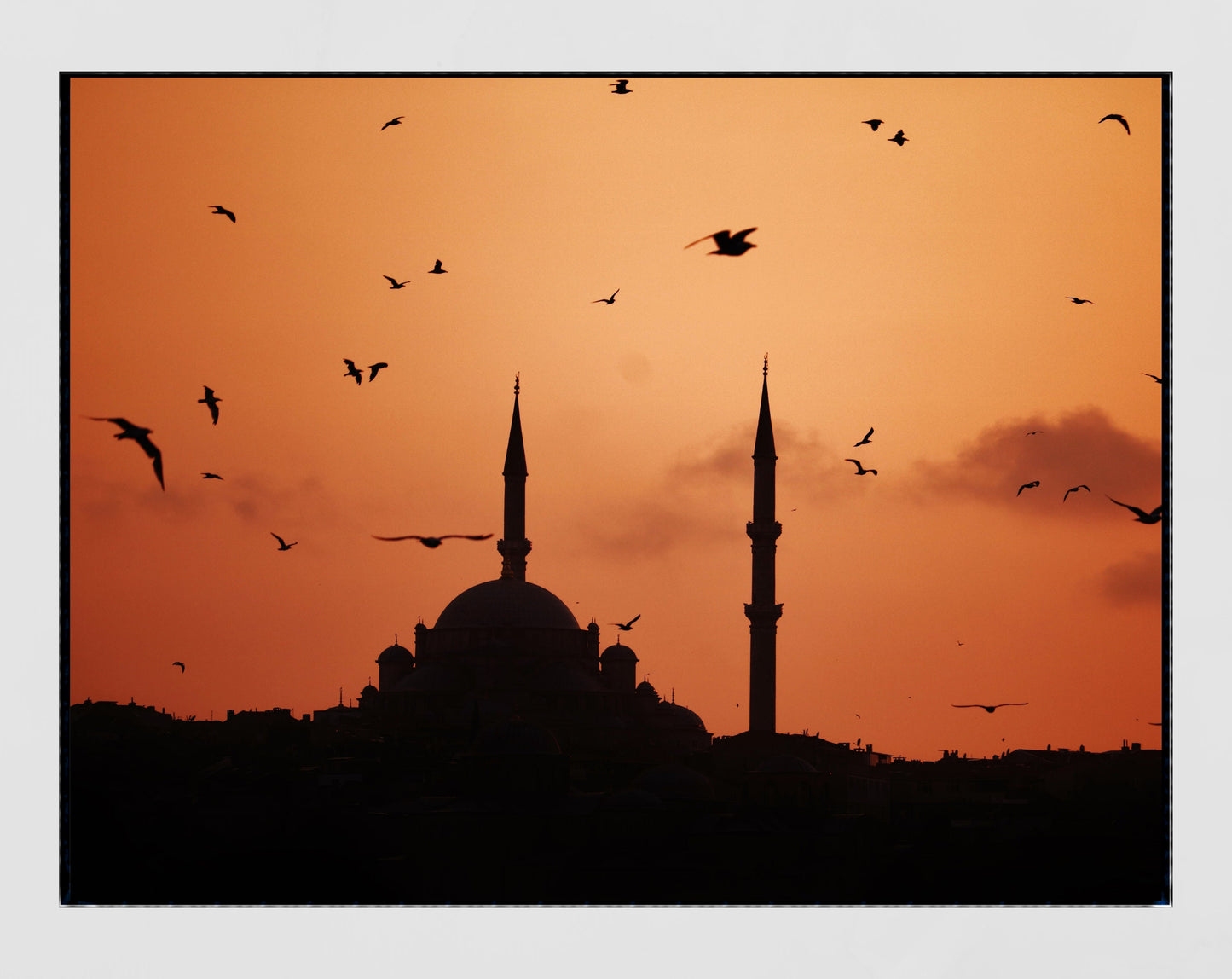 Istanbul Süleymaniye Mosque Sunset Poster Photography Print