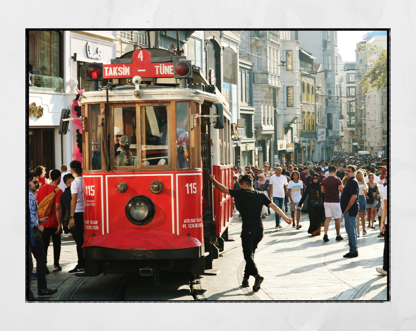 Istanbul Taksim Tram Photography Print Wall Art