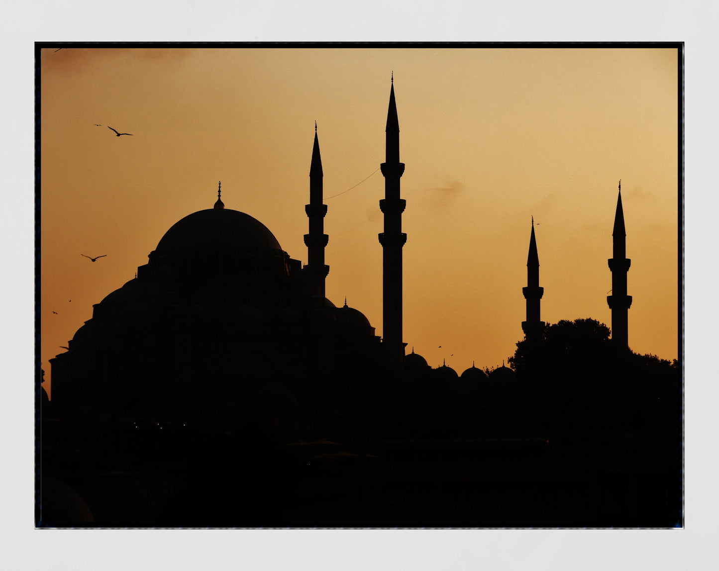Istanbul Süleymaniye Mosque Sunset Photography Print Poster