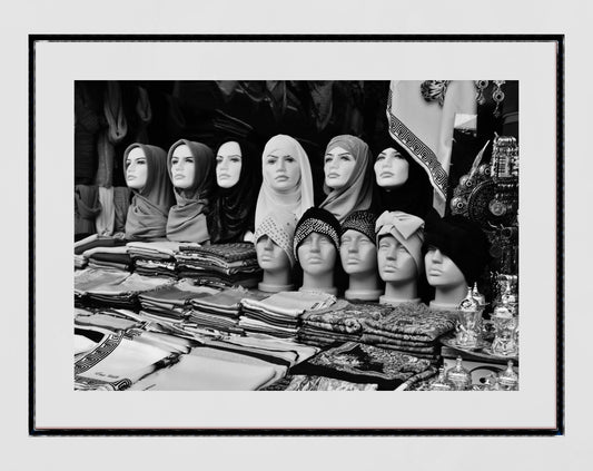 Middle East Wall Art Turkey Istanbul Grand Bazaar Black And White Photography Print