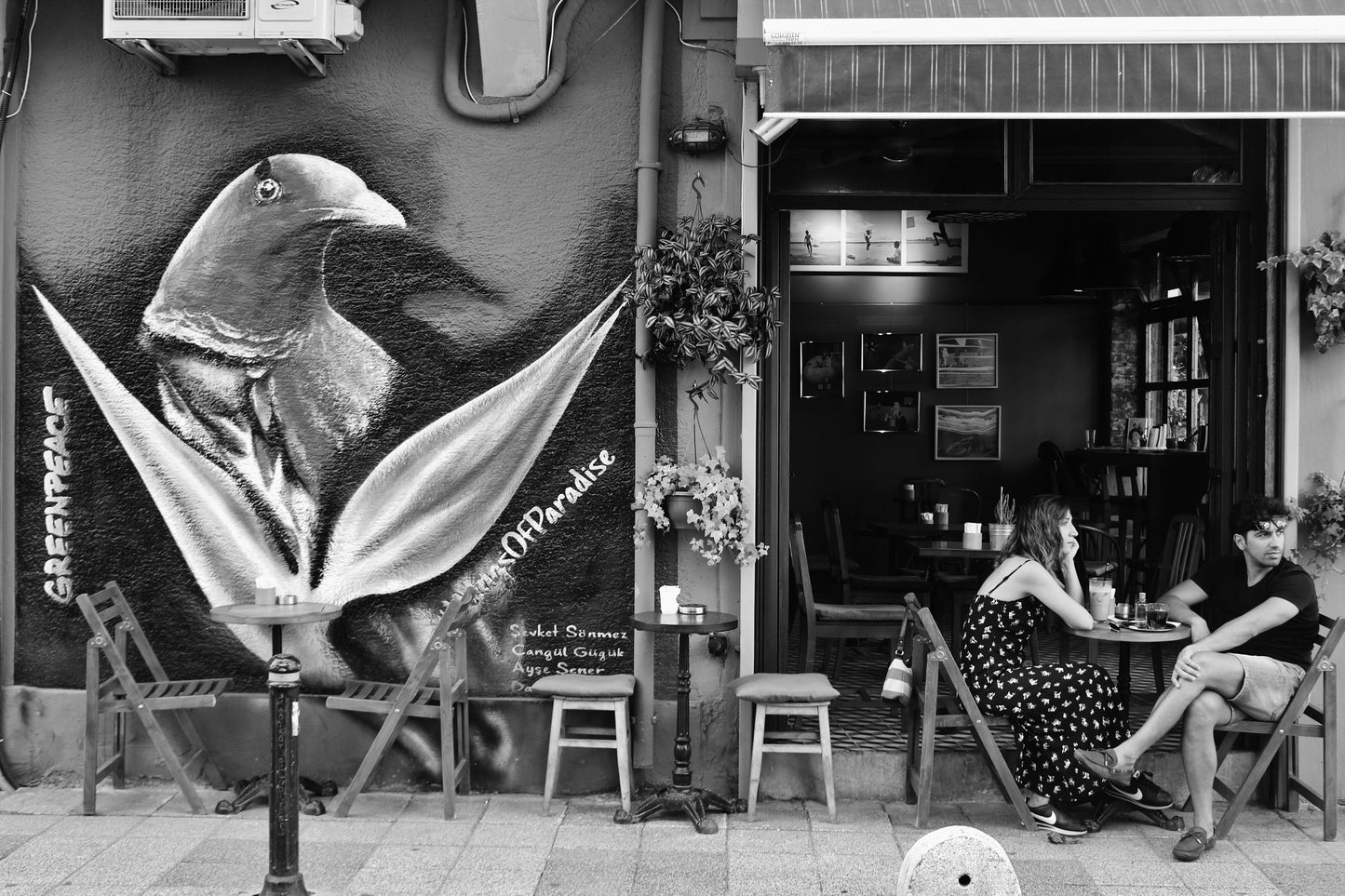 Istanbul Kadikoy Street Black And White Photography Print Wall Art