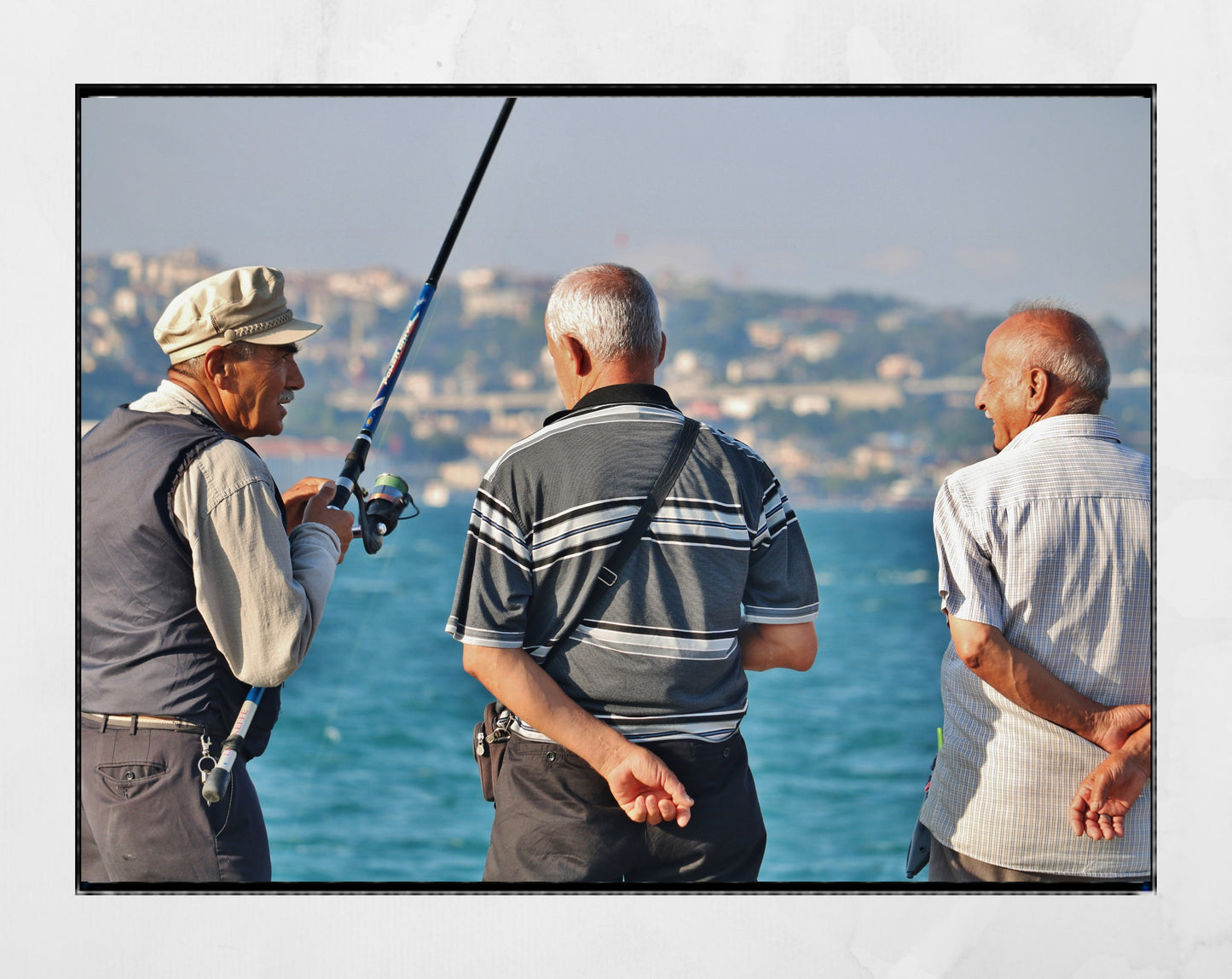 Fishing Istanbul Uskudar Photography Print Wall Art