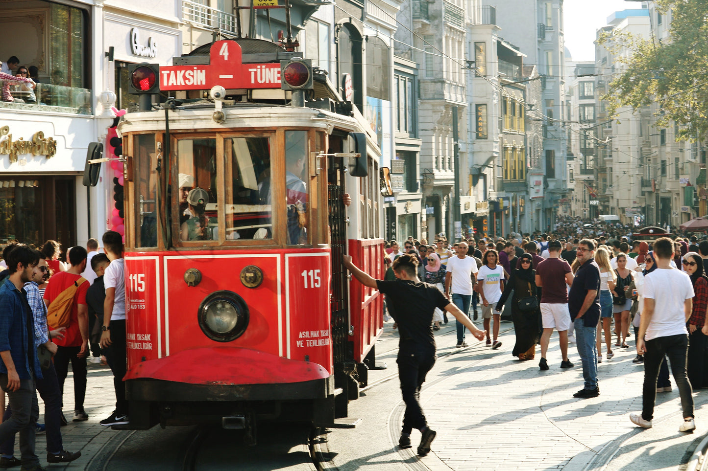 Istanbul Taksim Tram Photography Print Wall Art