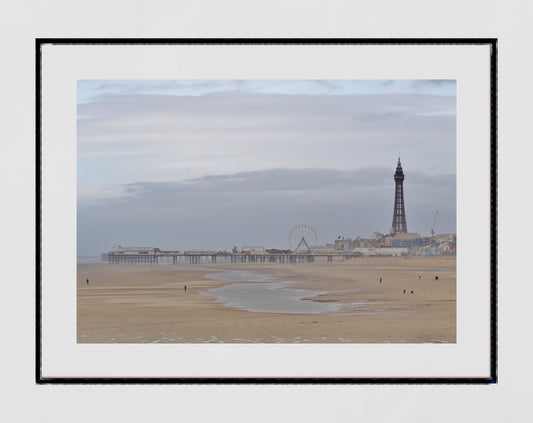 Blackpool Photography Print Blackpool Tower Beach Central Pier Poster Gift