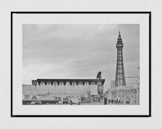 Blackpool Photography Print Blackpool Tower Central Pier Black And White Poster