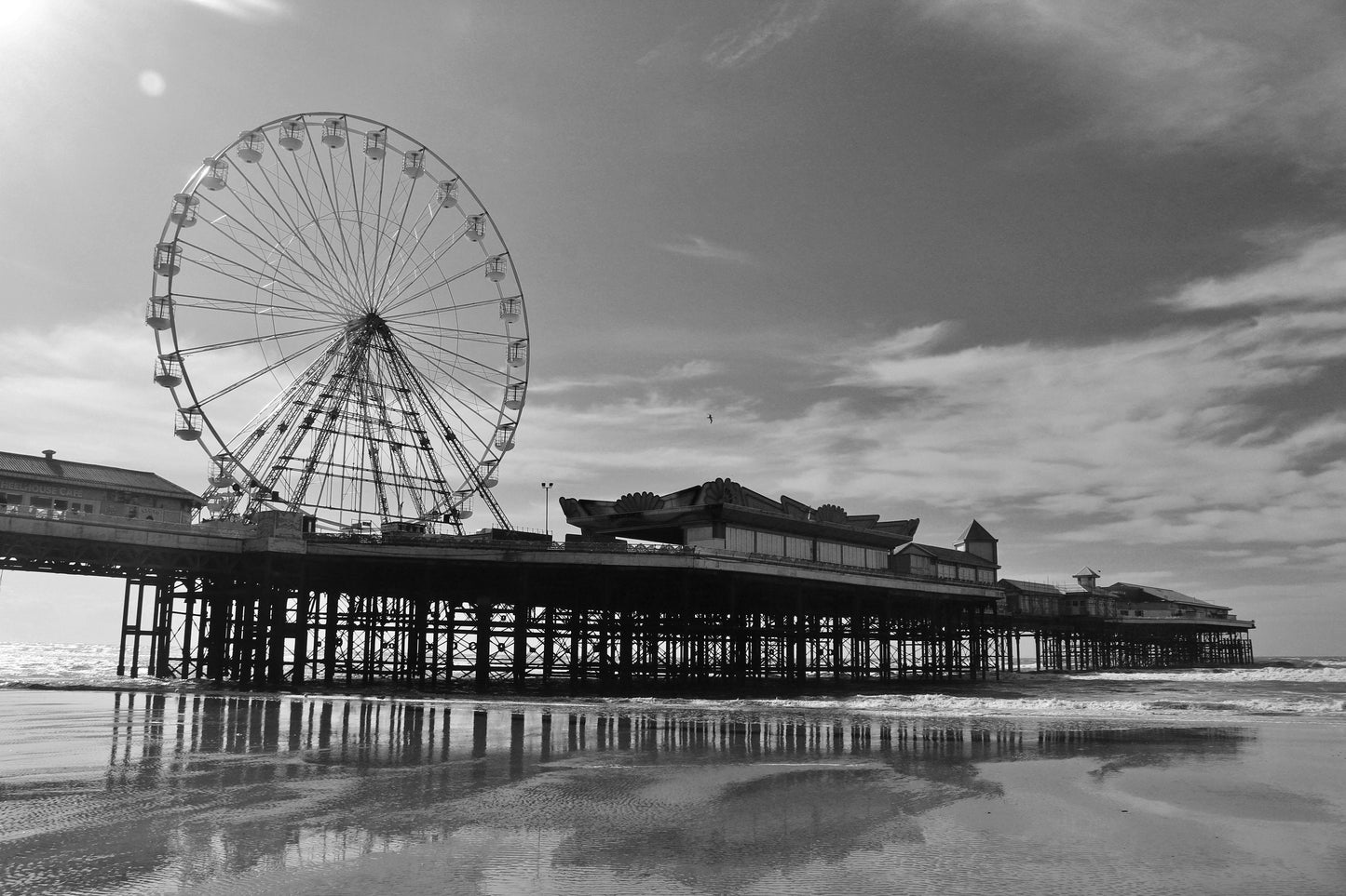 Blackpool Photography Print Blackpool Central Pier Black And White Poster