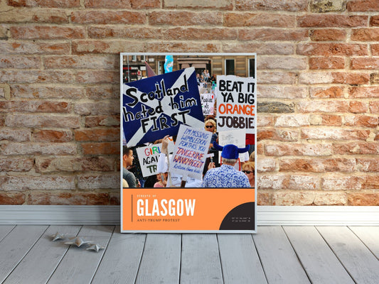 Anti-Trump Photography Poster, Glasgow George Square Print, Fine Art Glasgow Photography