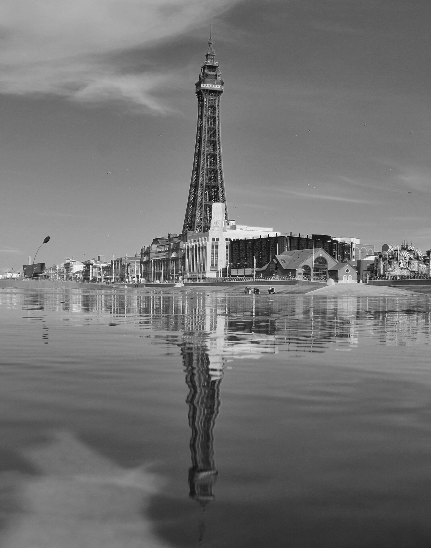 Blackpool Tower Black And White Photography Print Wall Art