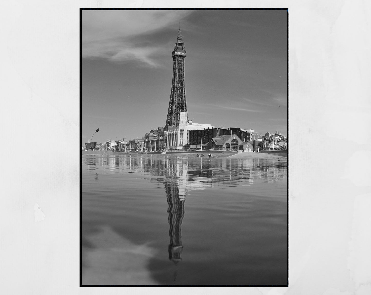 Blackpool Tower Black And White Photography Print Wall Art
