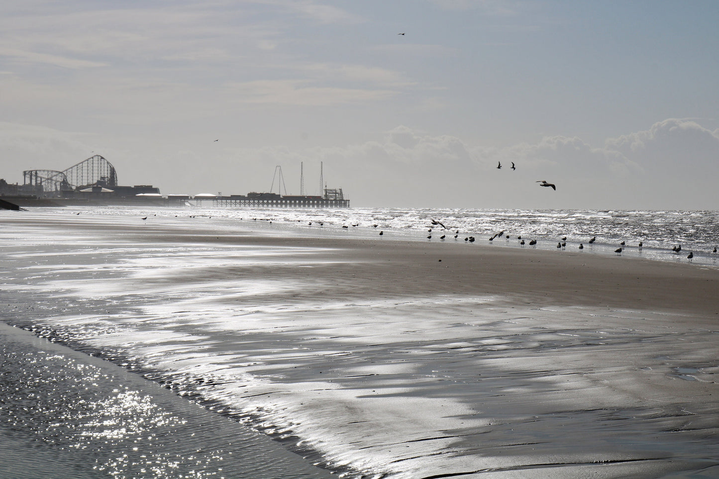Blackpool Beach Photography Print Poster