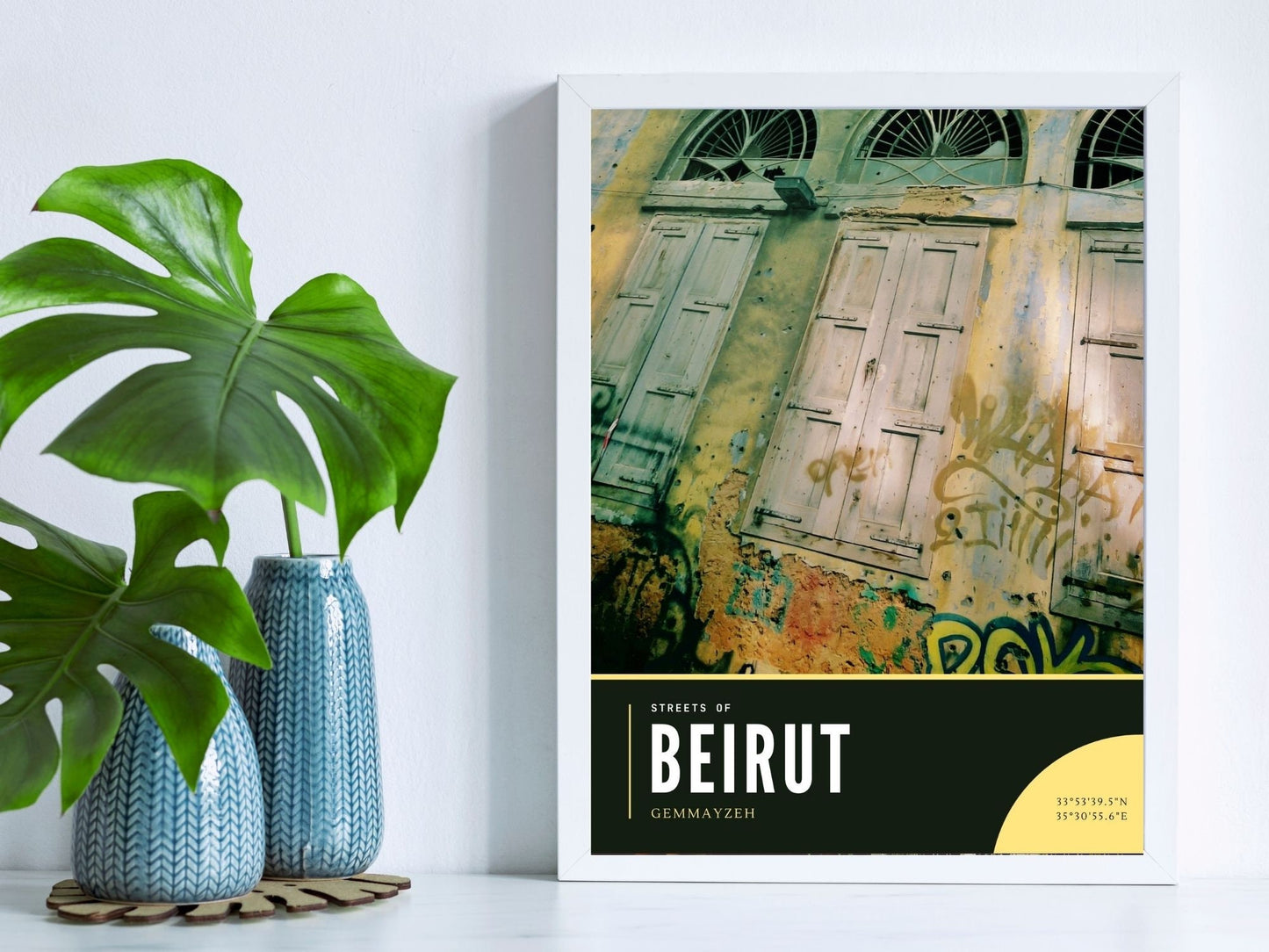 Beirut Gemmayzeh Doorway Photography Print, Streets of Beirut Photography Artwork Series