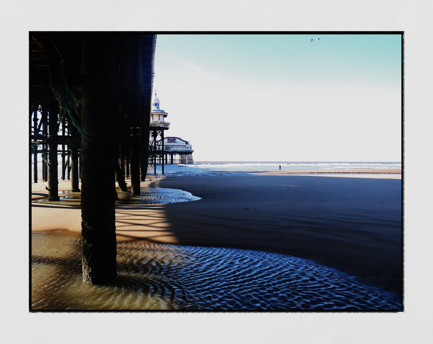 Blackpool Poster North Pier Beach Under The Boardwalk Photography Print