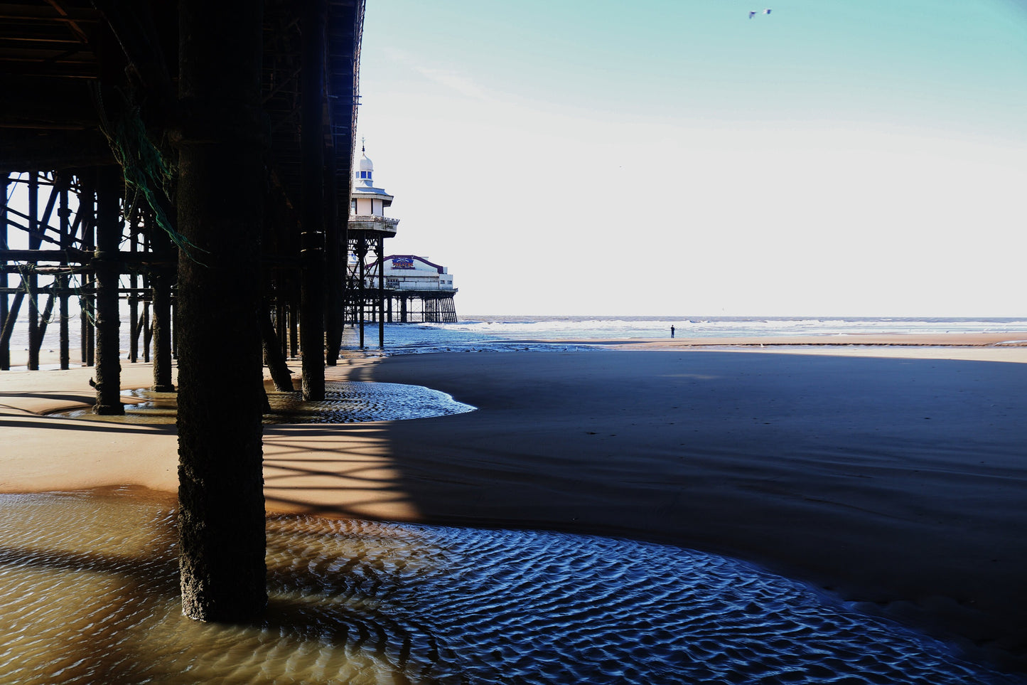 Blackpool Poster North Pier Beach Under The Boardwalk Photography Print
