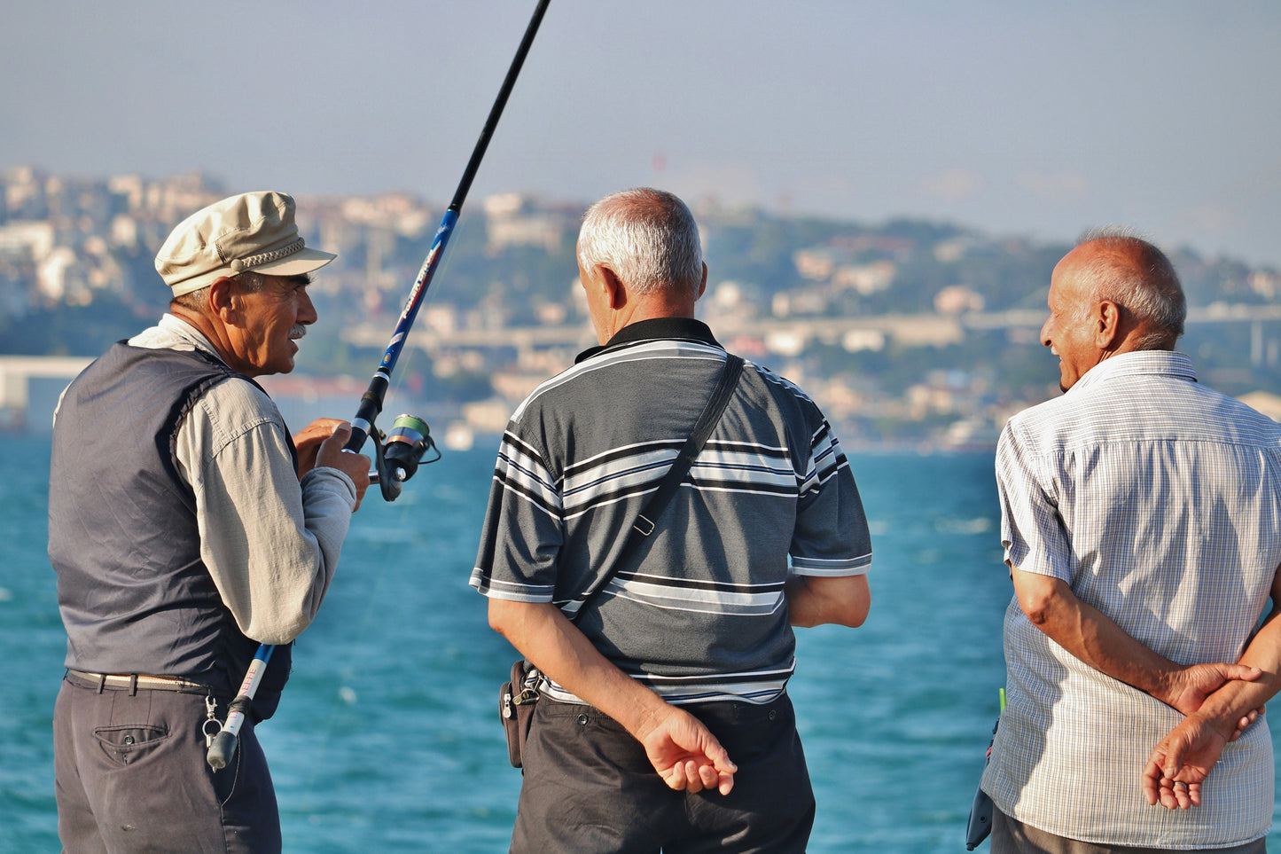 Fishing Istanbul Uskudar Photography Print Wall Art
