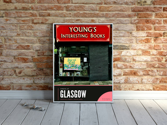 Bookshop Photography Print, Glasgow Shawlands Poster, Shawlands Gift Photography Print