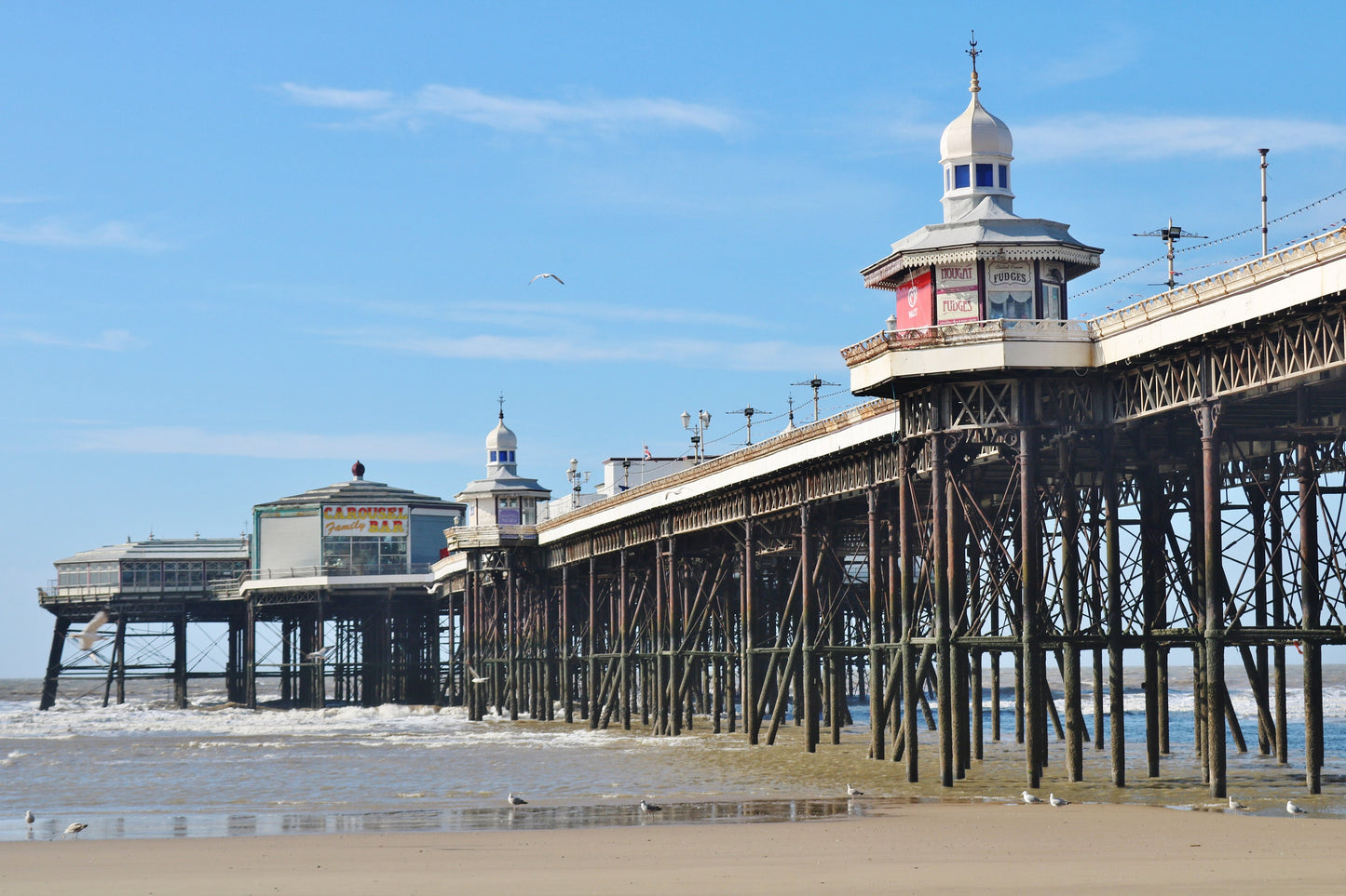 Blackpool Poster North Pier Coastal British Seaside Photography Print